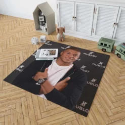 Strong Football Player Kylian Mbappe Lottin Rug 1