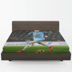 Strong Manchester City Football Player Kevin De Bruyne Fitted Sheet 1