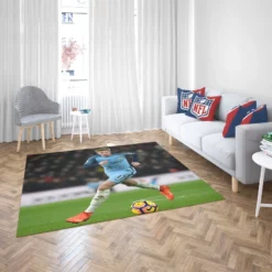 Strong Manchester City Football Player Kevin De Bruyne Rug 2