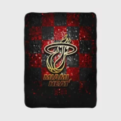 Strong NBA Basketball Team Miami Heat Fleece Blanket 1