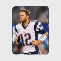 Strong NFL Player Tom Brady Patriots Fleece Blanket 1