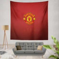 Strong Premier League Club Manchester United FC Tapestry