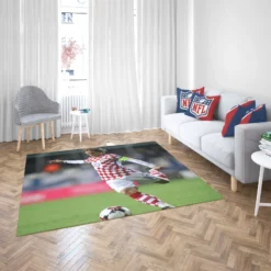 Strong Soccer Player Luka Modric Rug 2