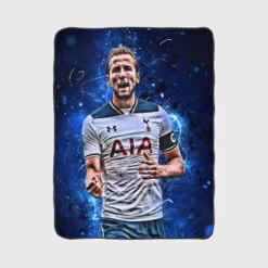 Strong Tottanham Team Player Harry Kane Fleece Blanket 1