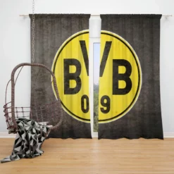 Stunning Football club Borussia Dortmund Window Curtain