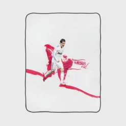 Supercopa de Espana Football Player Mesut Ozil Fleece Blanket 1