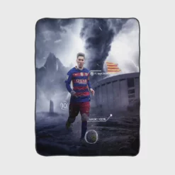 Supercopa de Espana Lionel Messi Fleece Blanket 1