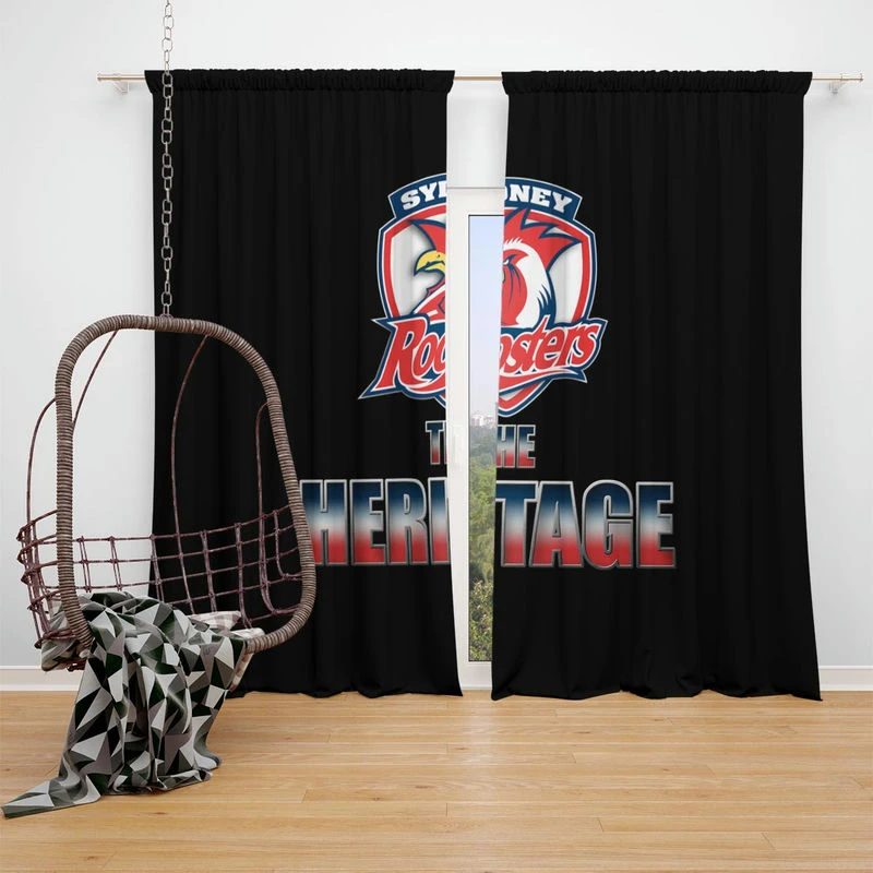 Sydney Roosters NRL Logo Window Curtain