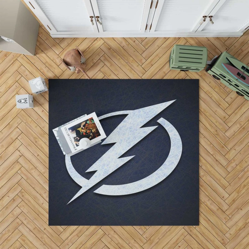 Tampa Bay Lightning NHL Hockey Club Logo Rug