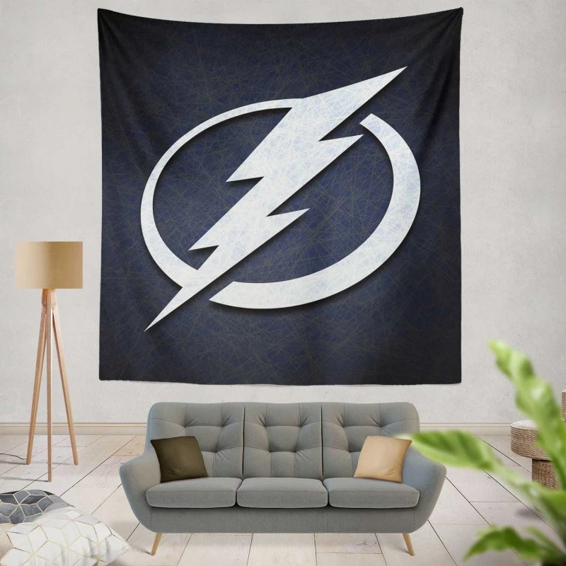 Tampa Bay Lightning NHL Hockey Club Logo Tapestry