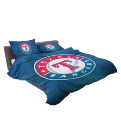 Texas Rangers Excellent MLB Team Logo Bedding Set 2