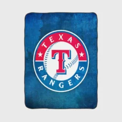 Texas Rangers Excellent MLB Team Logo Fleece Blanket 1