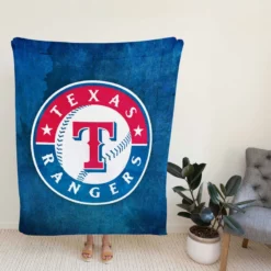Texas Rangers Excellent MLB Team Logo Fleece Blanket