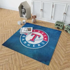 Texas Rangers Excellent MLB Team Logo Rug 1