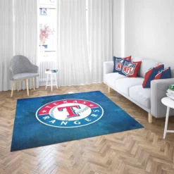 Texas Rangers Excellent MLB Team Logo Rug 2