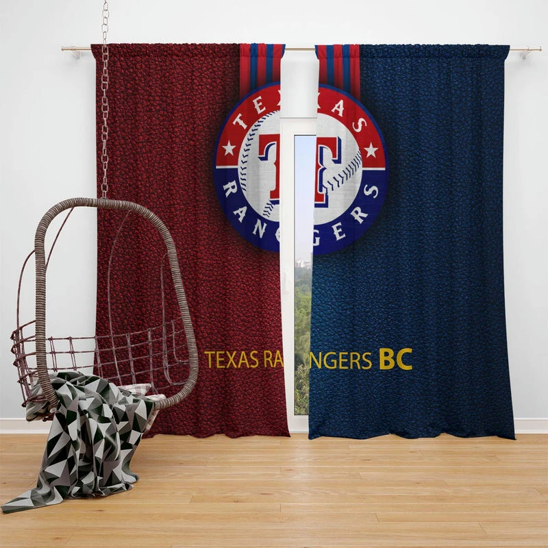 Texas Rangers Popular MLB Team Window Curtain