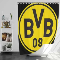 The Sensational Borussia Dortmund Team Logo Shower Curtain