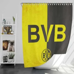 The Ultimate Borussia Dortmund Club Logo Shower Curtain