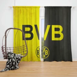 The Ultimate Borussia Dortmund Club Logo Window Curtain