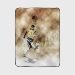 Thiago Silva Brazilian Footballer Fleece Blanket 1