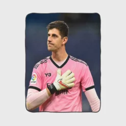 Thibaut Courtois Competitive UEFA Cup Fleece Blanket 1