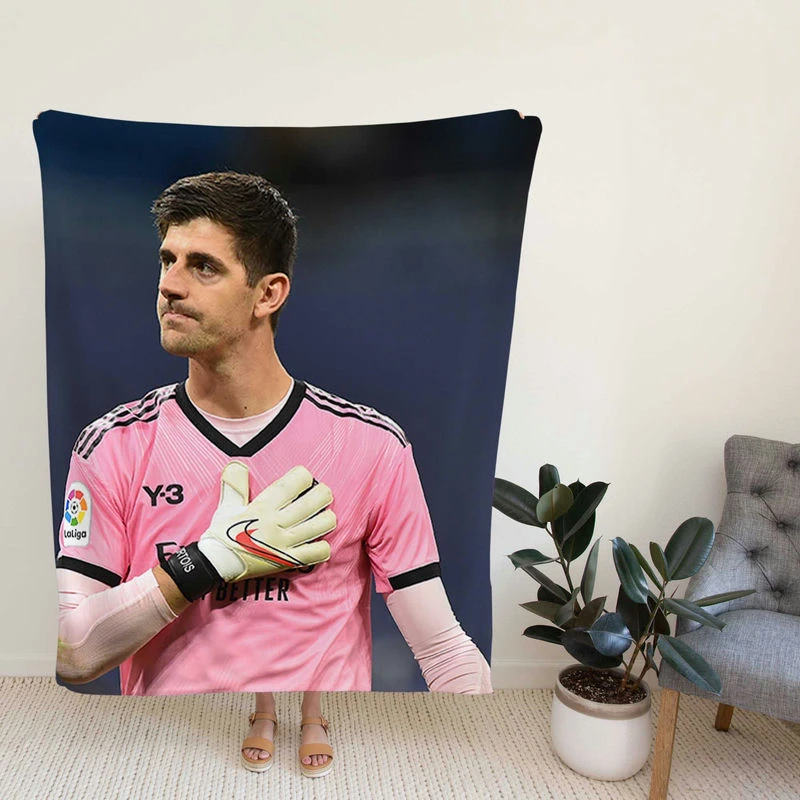 Thibaut Courtois Competitive UEFA Cup Fleece Blanket