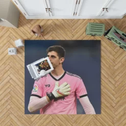 Thibaut Courtois Competitive UEFA Cup Rug