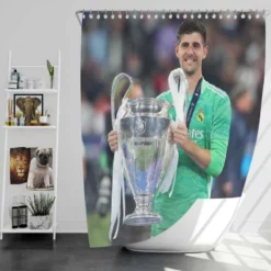 Thibaut Courtois Passionate Football Shower Curtain