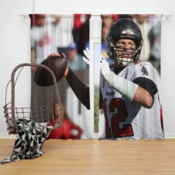 Tom Brady NFL Window Curtain