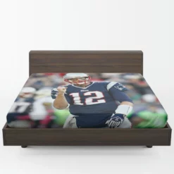 Tom Brady Patriots NFL Footballer Fitted Sheet 1