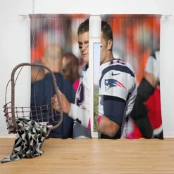 Tom Brady Thumbs Up NFL New England Patriots Window Curtain