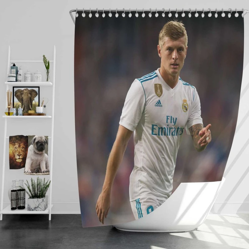 Toni Kroos Club World Cup Champion Footballer Shower Curtain