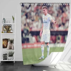 Toni Kroos Focused Madrid Football Player Shower Curtain
