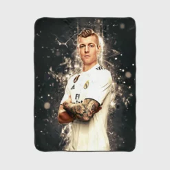 Toni Kroos Powerful Real Madrid Soccer Player Fleece Blanket 1