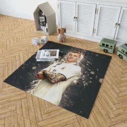 Toni Kroos Powerful Real Madrid Soccer Player Rug 1