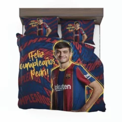 Top Ranked Barcelona Player Pedri Bedding Set 1