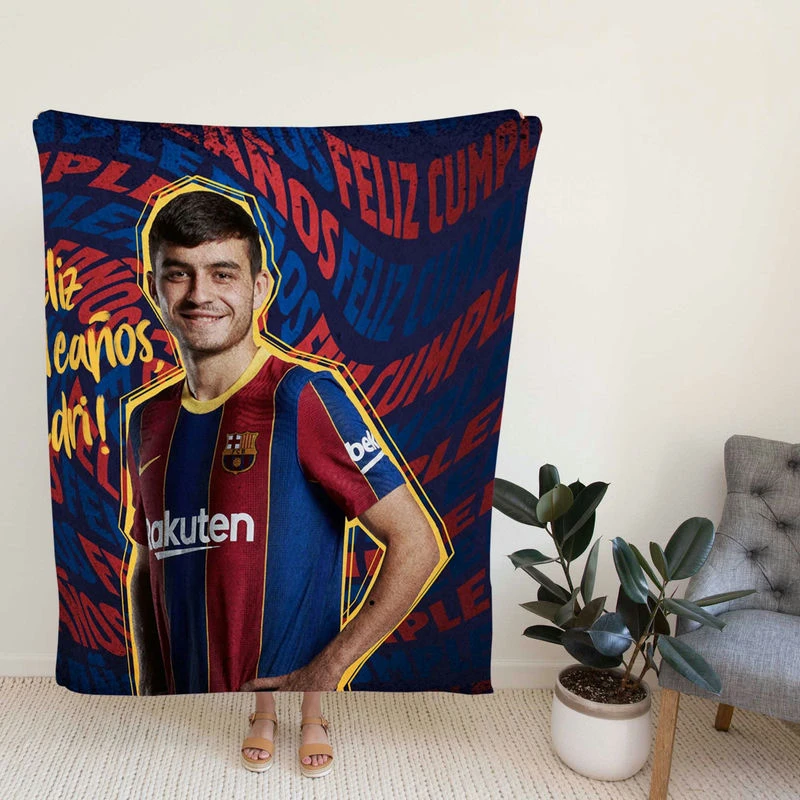 Top Ranked Barcelona Player Pedri Fleece Blanket