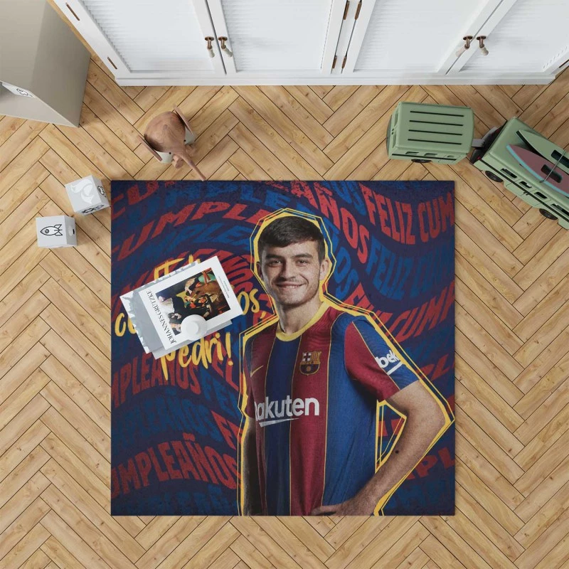 Top Ranked Barcelona Player Pedri Rug