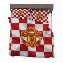 Top Ranked British Football Club Manchester United Logo Bedding Set 1