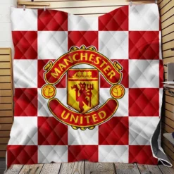 Top Ranked British Football Club Manchester United Logo Quilt Blanket