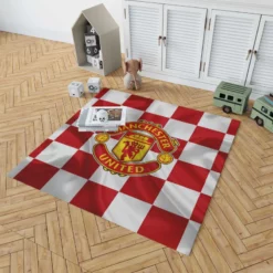 Top Ranked British Football Club Manchester United Logo Rug 1