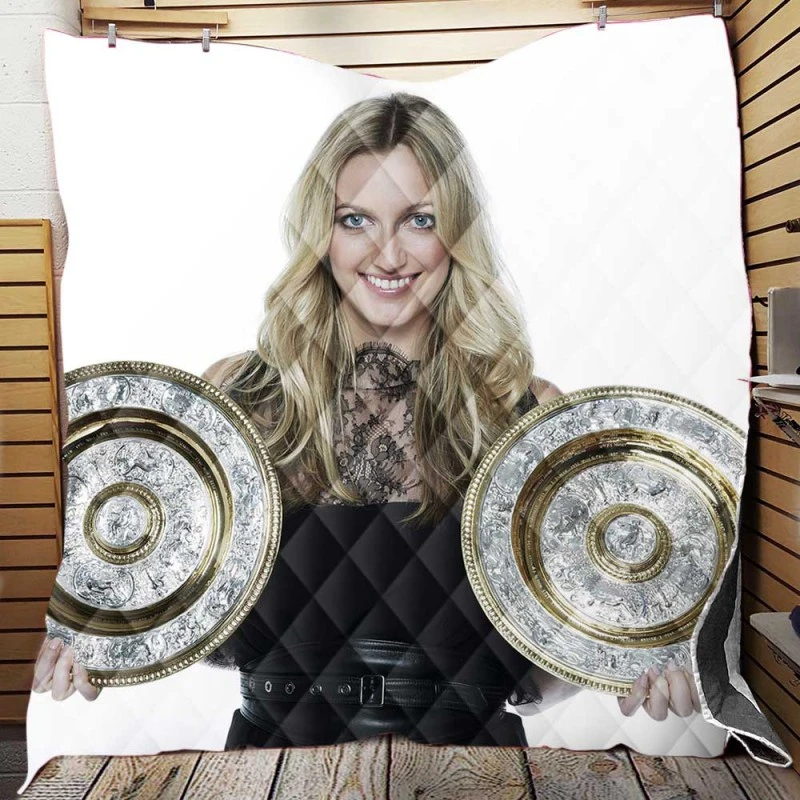 Top Ranked Czech Tennis Player Petra Kvitova Quilt Blanket