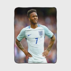 Top Ranked England Football Raheem Sterling Fleece Blanket 1