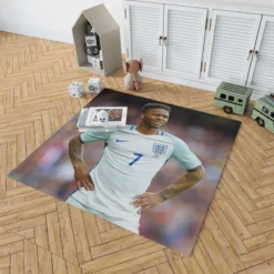 Top Ranked England Football Raheem Sterling Rug 1