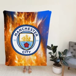 Top Ranked English Football Club Manchester City FC Fleece Blanket