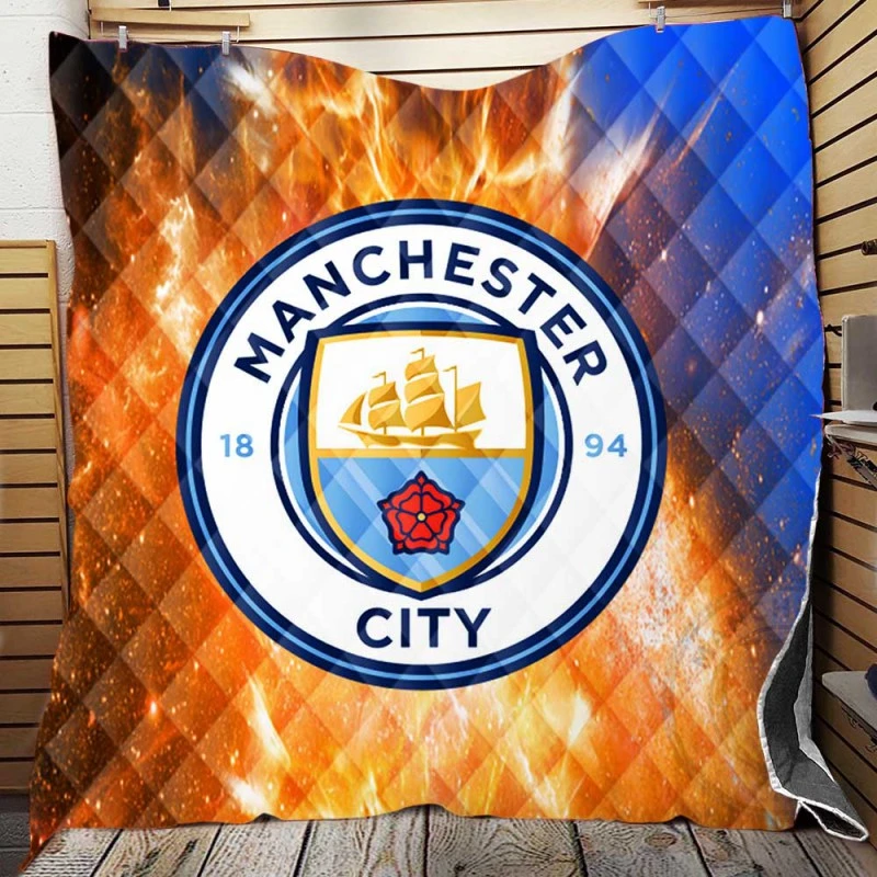 Top Ranked English Football Club Manchester City FC Quilt Blanket