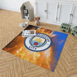 Top Ranked English Football Club Manchester City FC Rug 1