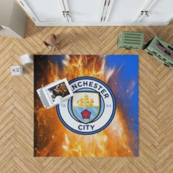 Top Ranked English Football Club Manchester City FC Rug