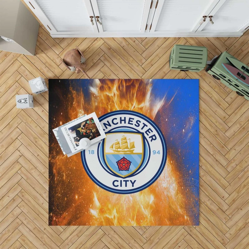 Top Ranked English Football Club Manchester City FC Rug