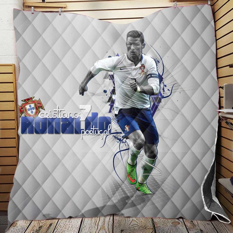 Top Ranked Football Player Cristiano Ronaldo Quilt Blanket